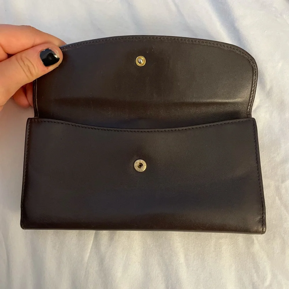 Gucci Vintage Brown Leather Long Wallet — Interlocking G